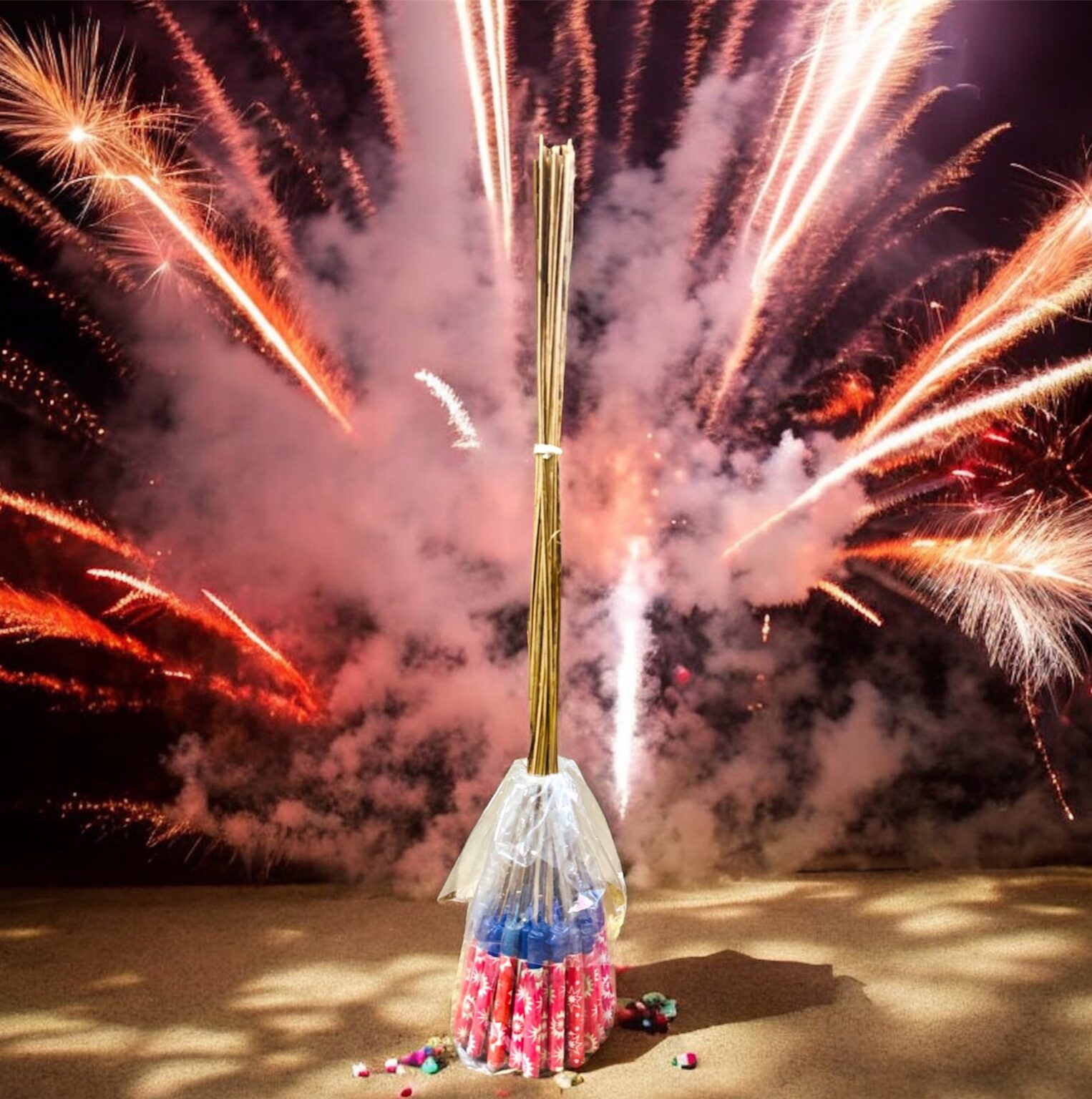 Sky Rockets Corner Sky Rockets with Stars - 50 Pieces / තරු අහස් කූරු - Surain Fireworks
